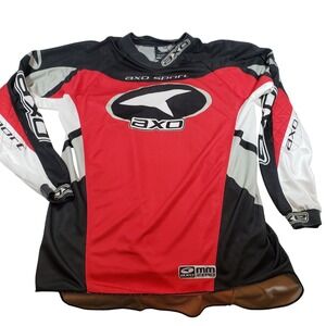 AXO Sport Motocross Jersey‎ Large Long Sleeve Riding Racing MX Red Black